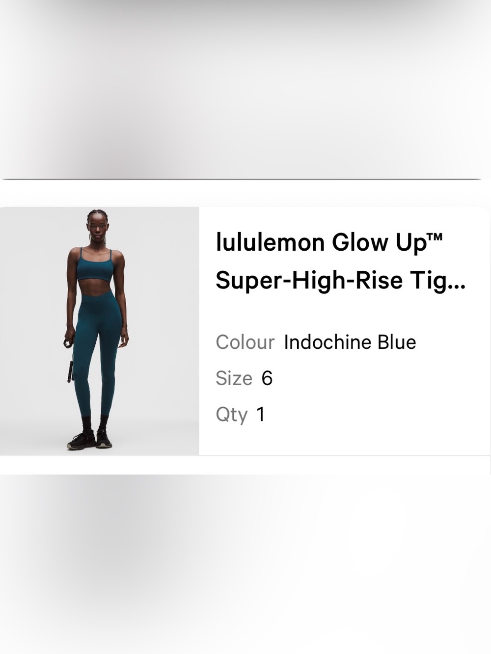 Lululemon Glow Up Super-High-Rise Tights Indochine Blue Size 6 - Picture 8 of 8